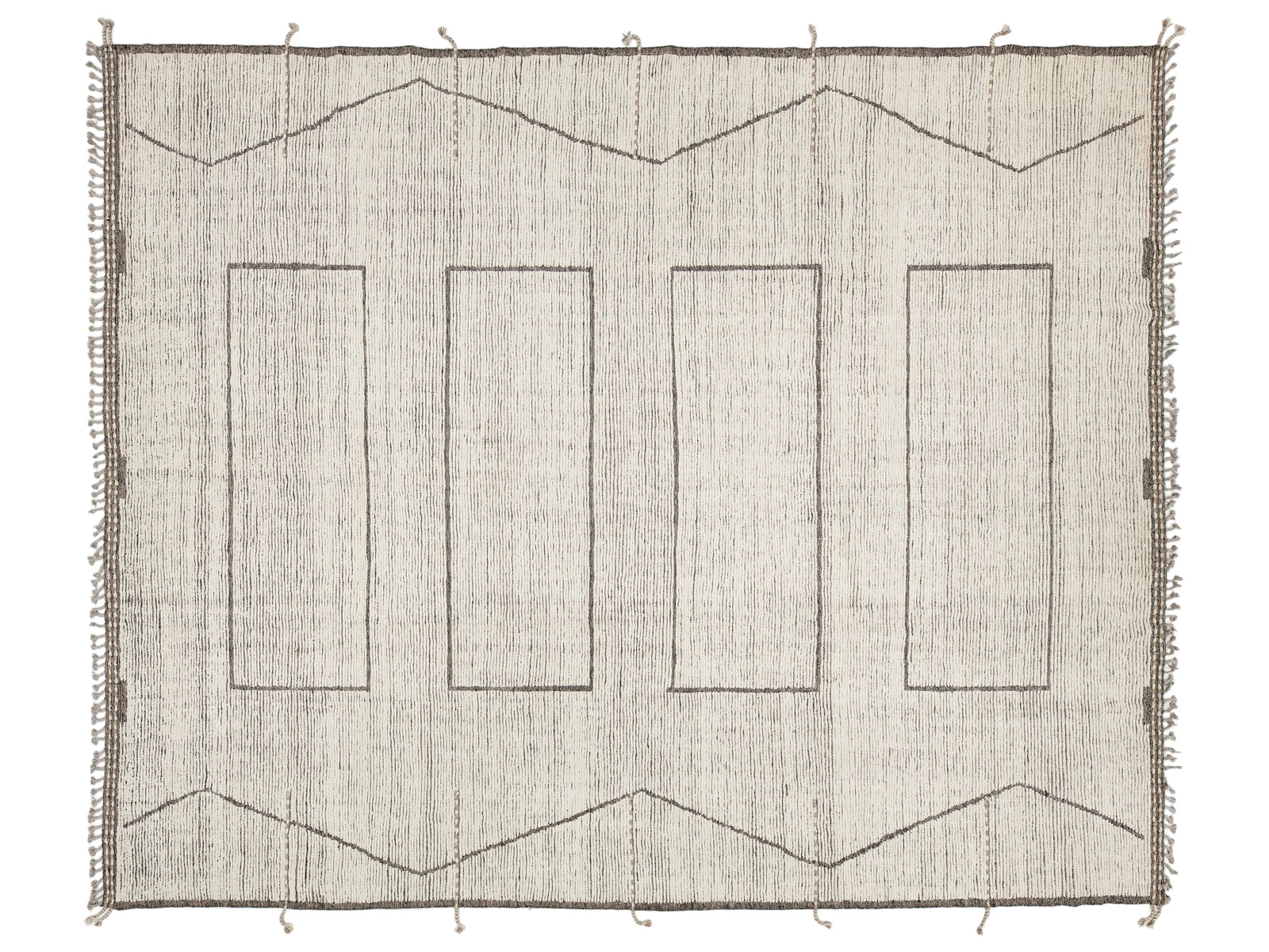 Modern Moroccan Wool Rug 12 X 15