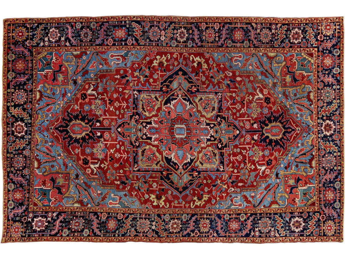 Antique Persian Heriz  Wool Rug 8 x 12