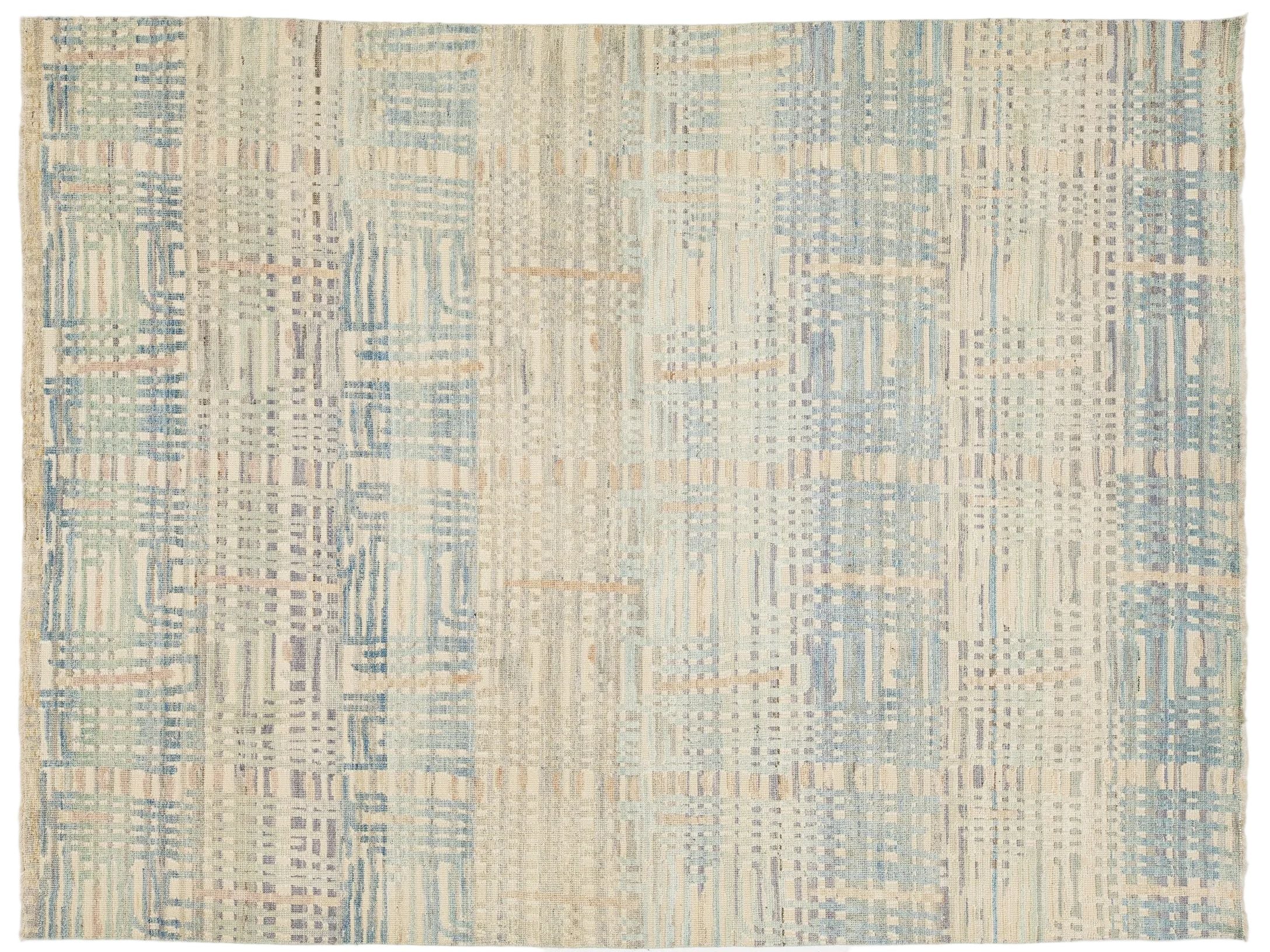 Modern Wool Rug 9 X 12