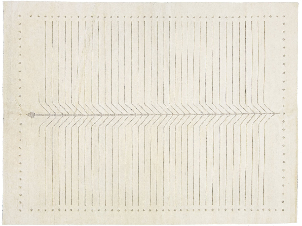 Modern Moroccan Wool Rug 9 X 12