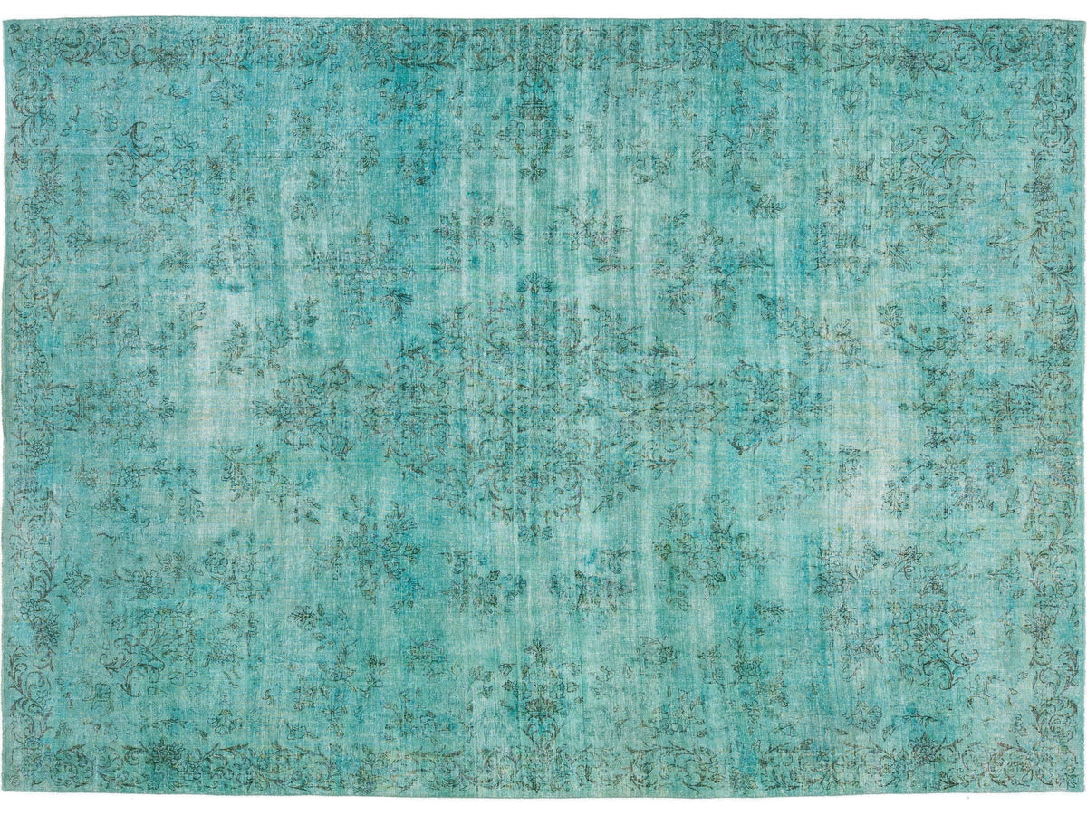 Antique Overdyed Wool Rug 10 X 14