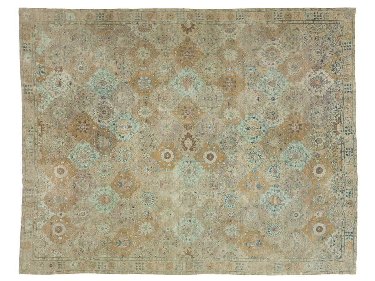 Antique Indian Agra Wool Rug 14 X 17