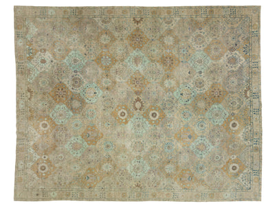 Antique Indian Agra Wool Rug 14 X 17