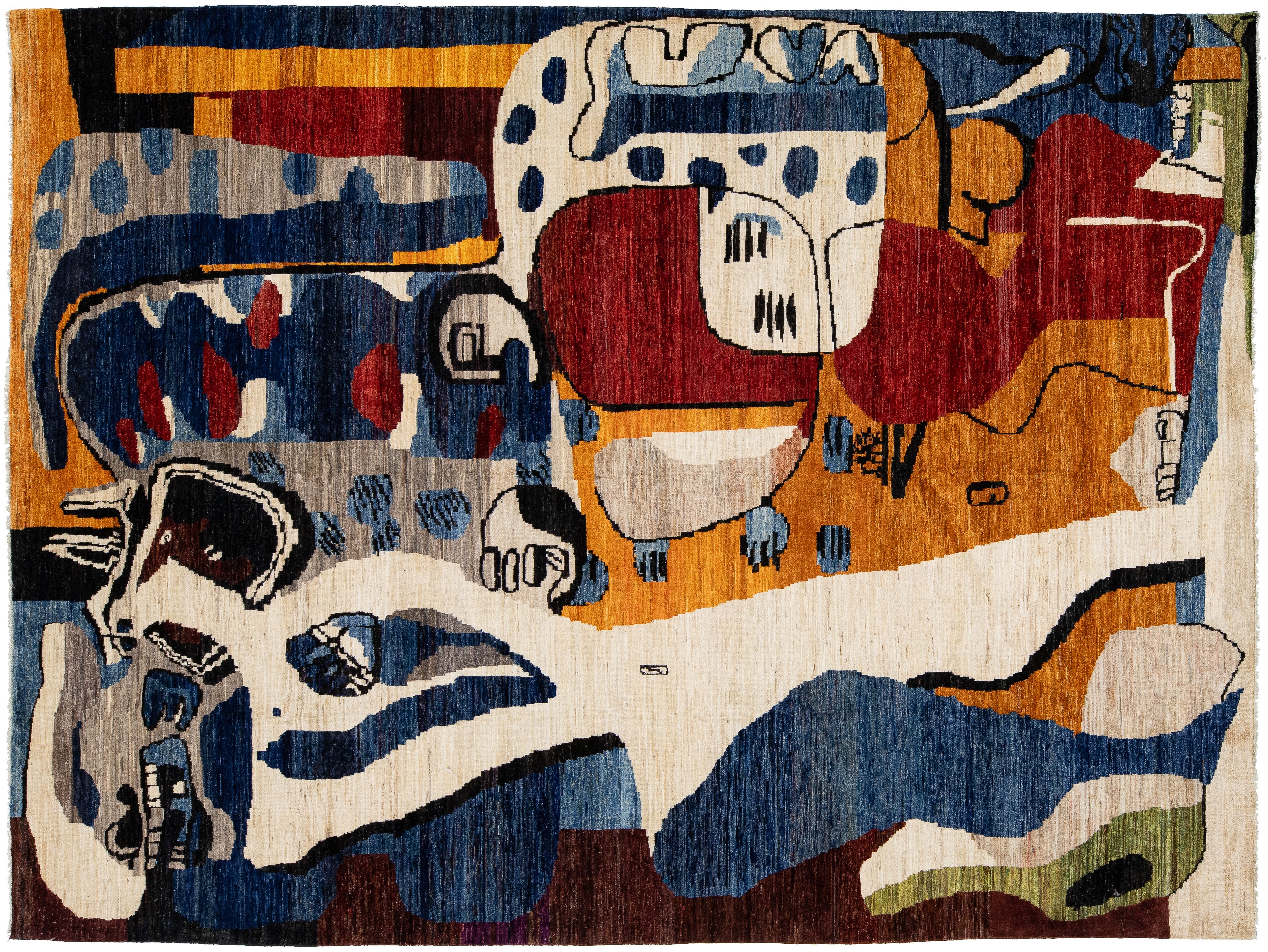 Modern Wool Rug 9 X 11
