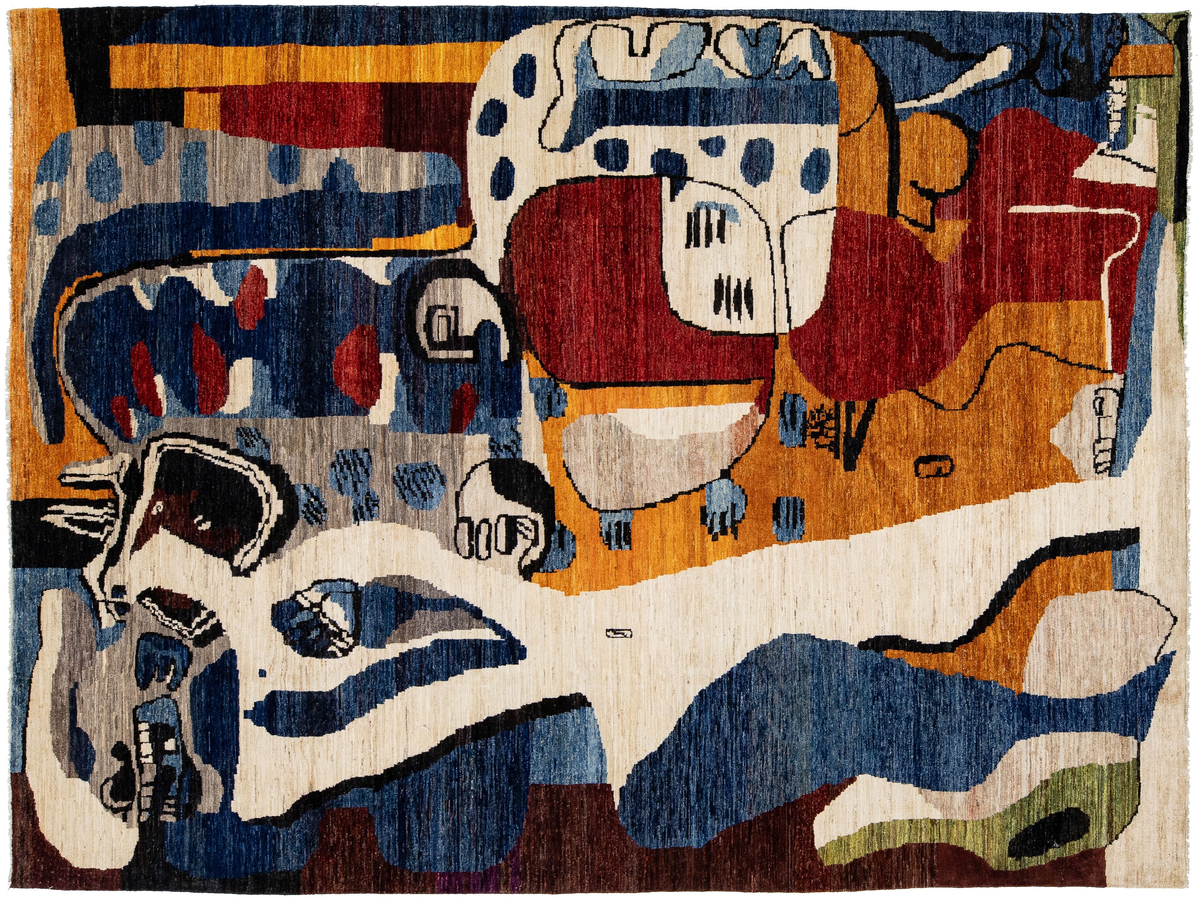 Modern Wool Rug 9 X 11