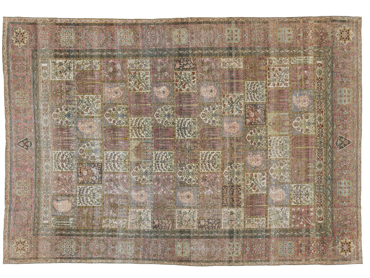 Antique Larestan Wool Rug 10 X 15