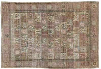 Antique Larestan Wool Rug 10 X 15