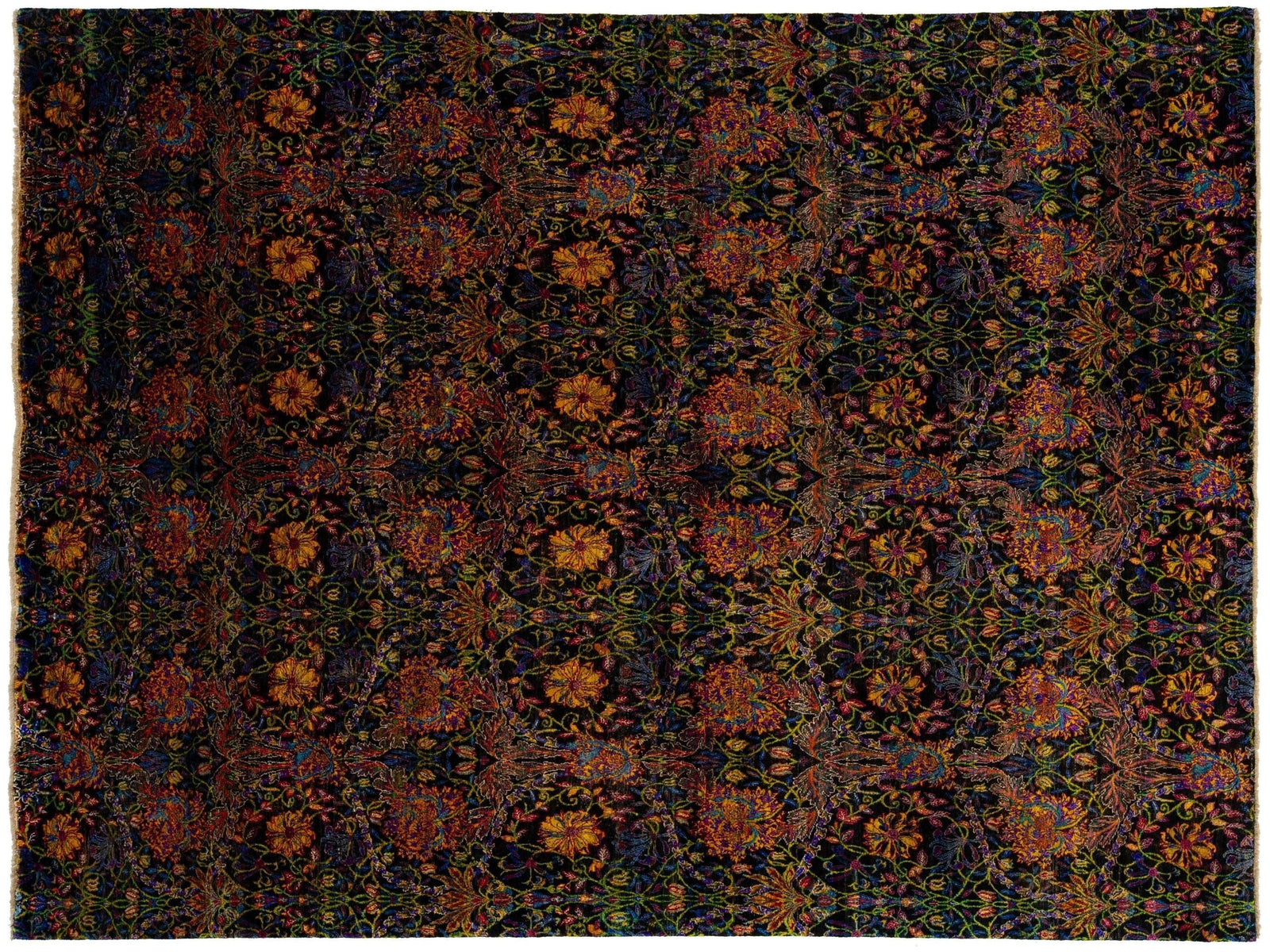 Modern Sari Silk Rug 9 X 12