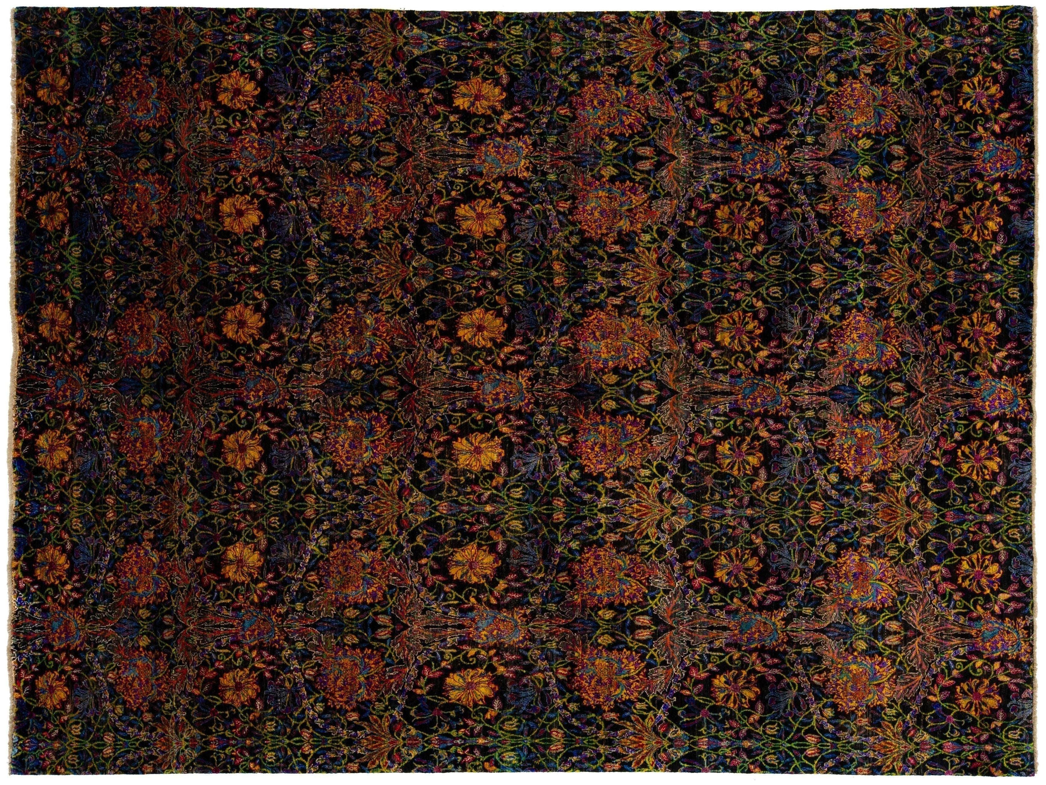 Modern Sari Silk Rug 9 X 12