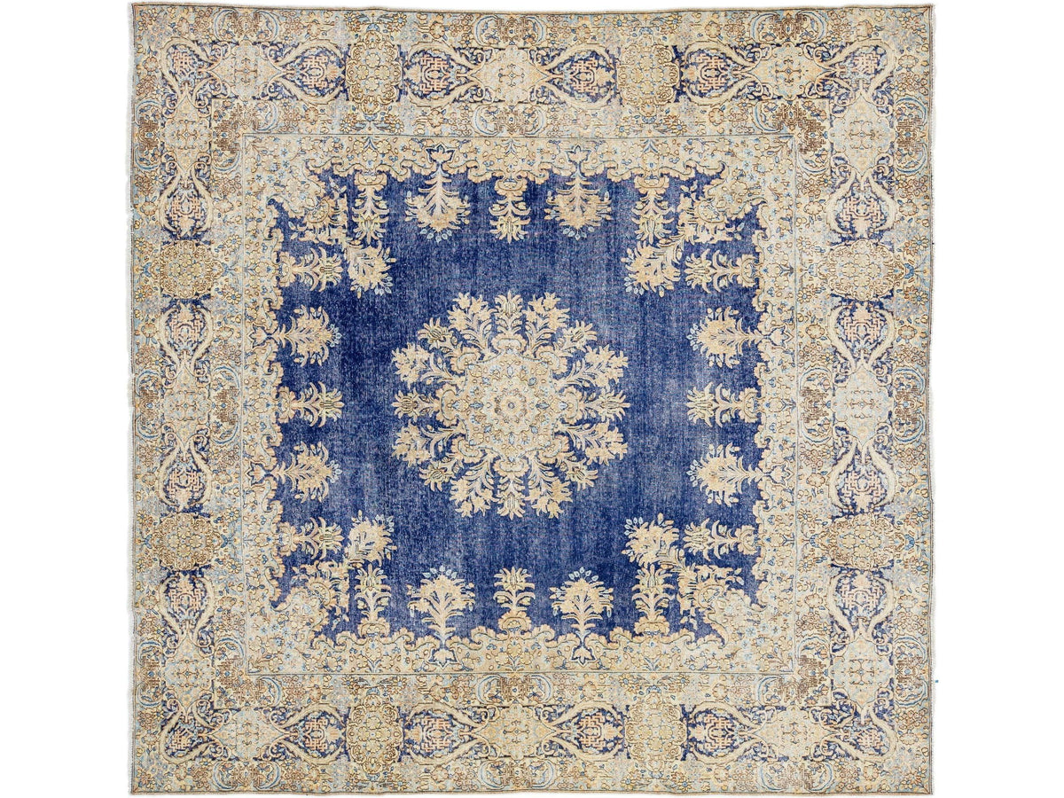 Antique Kerman Wool Rug  10 X 10