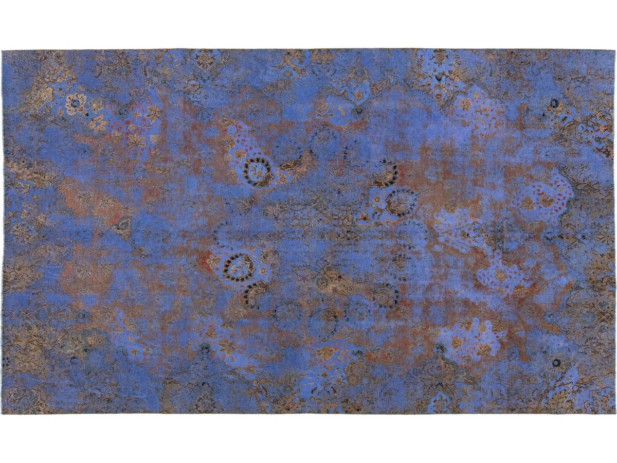 Antique Overdyed Wool Rug 7 X 12