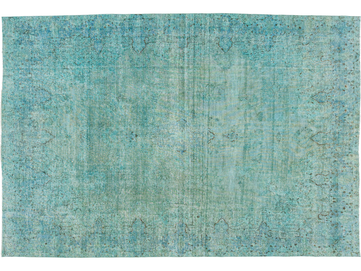 Antique Overdyed Wool Rug 9 X 13