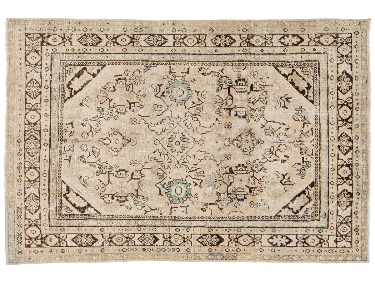 Vintage Turkish Oushak Wool Rug 8 x 11