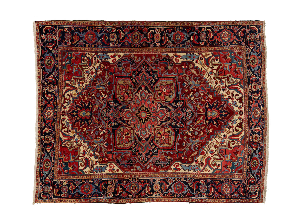 Antique Persian Serapi Wool Rug 9 X 11