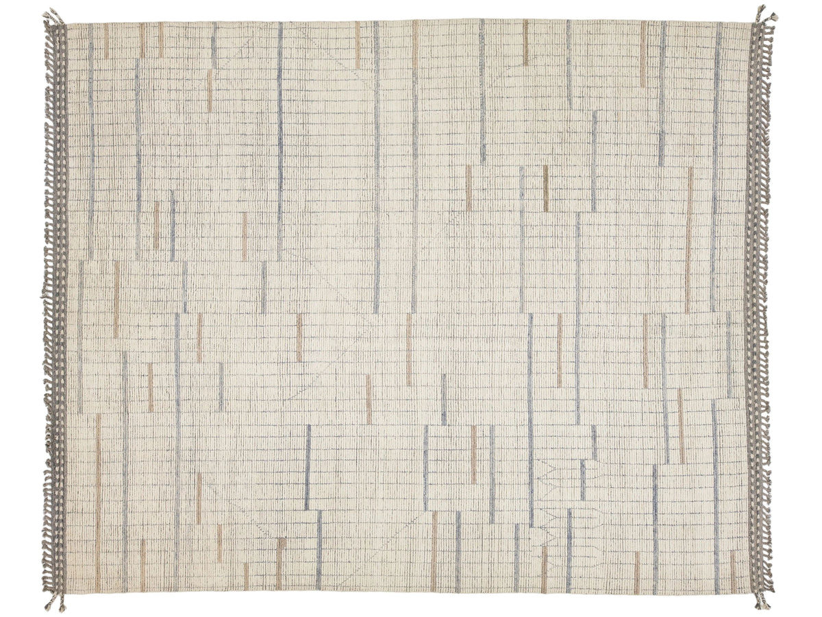 Modern Moroccan Wool Rug 12 X 15