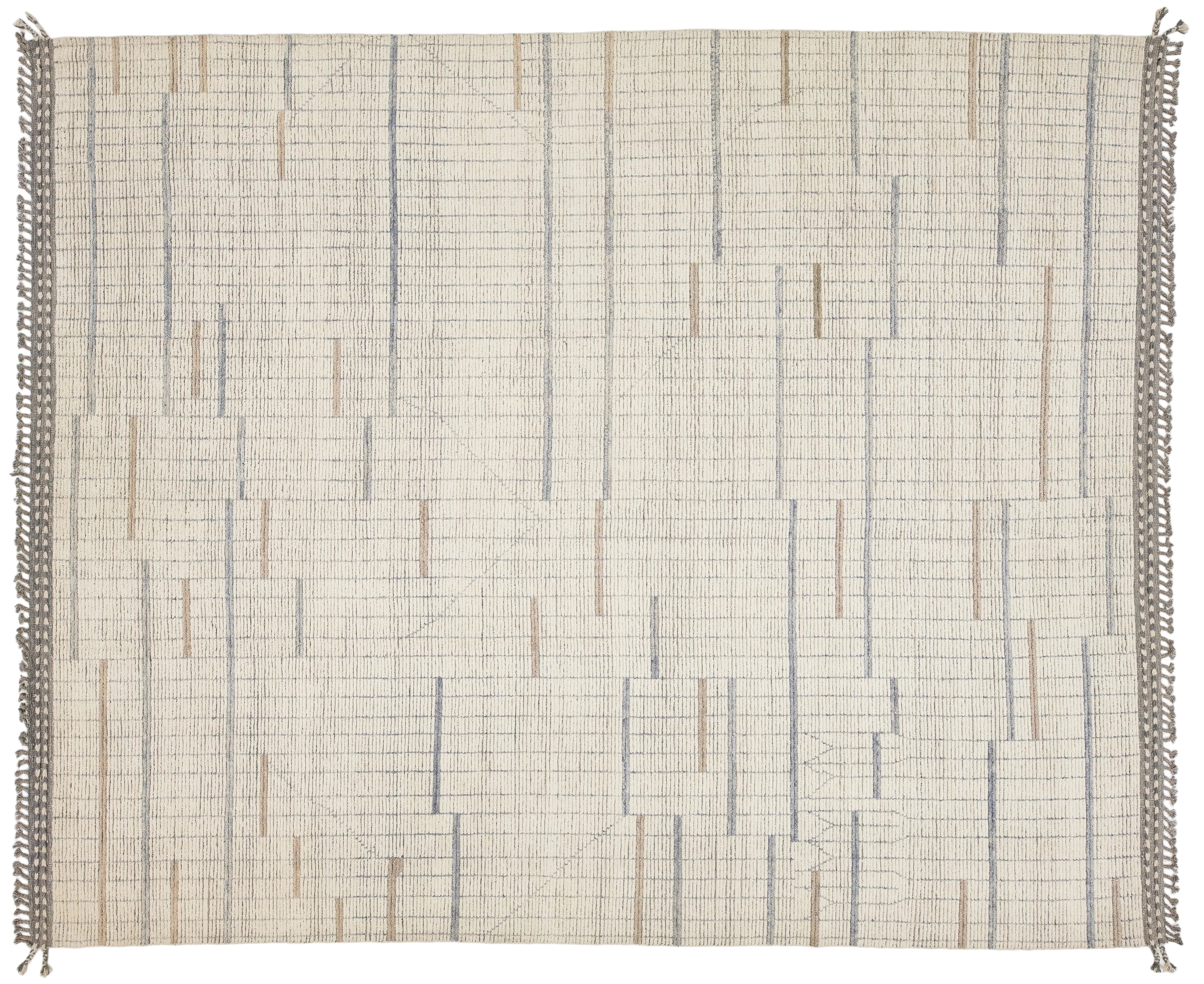 Modern Moroccan Wool Rug 12 X 15