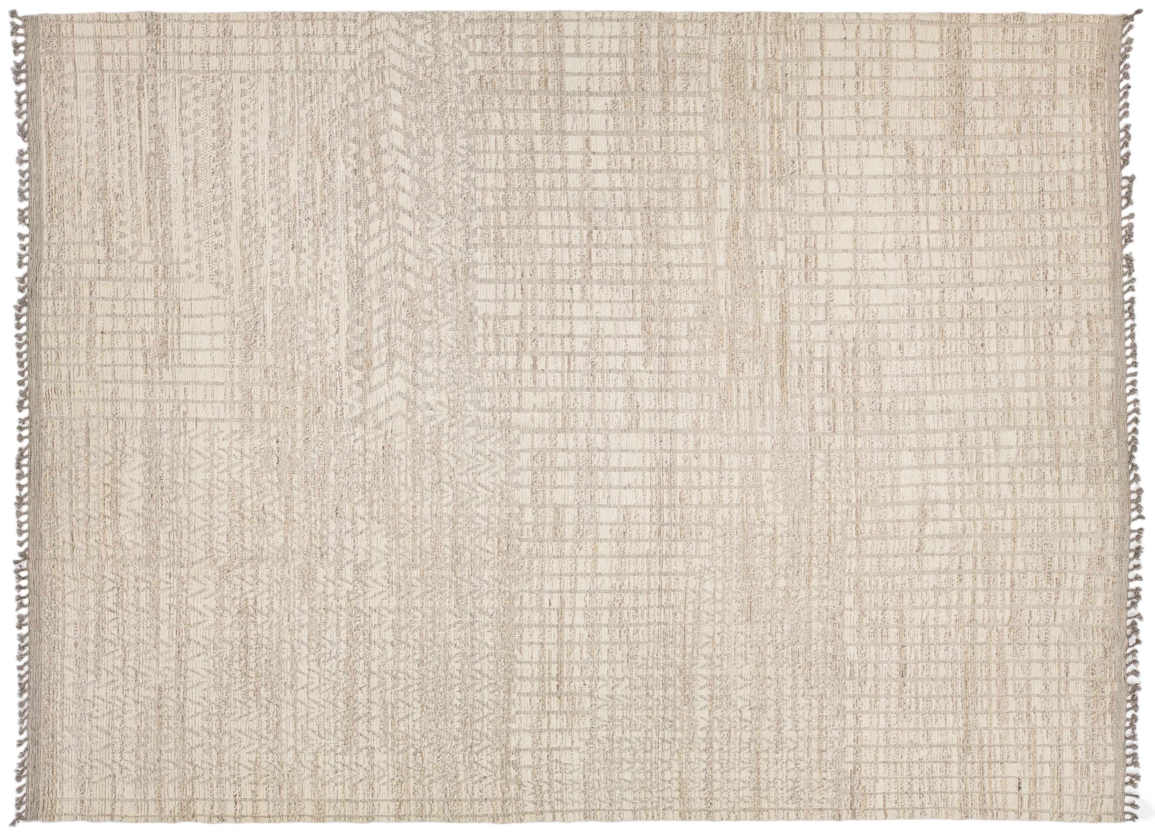Modern Moroccan Wool Rug 12 X 16