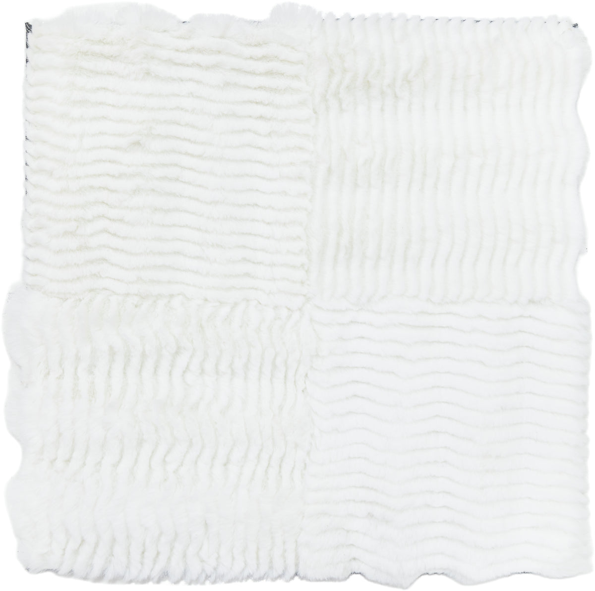 Modern Patchwork Faux Fur Custom Rug