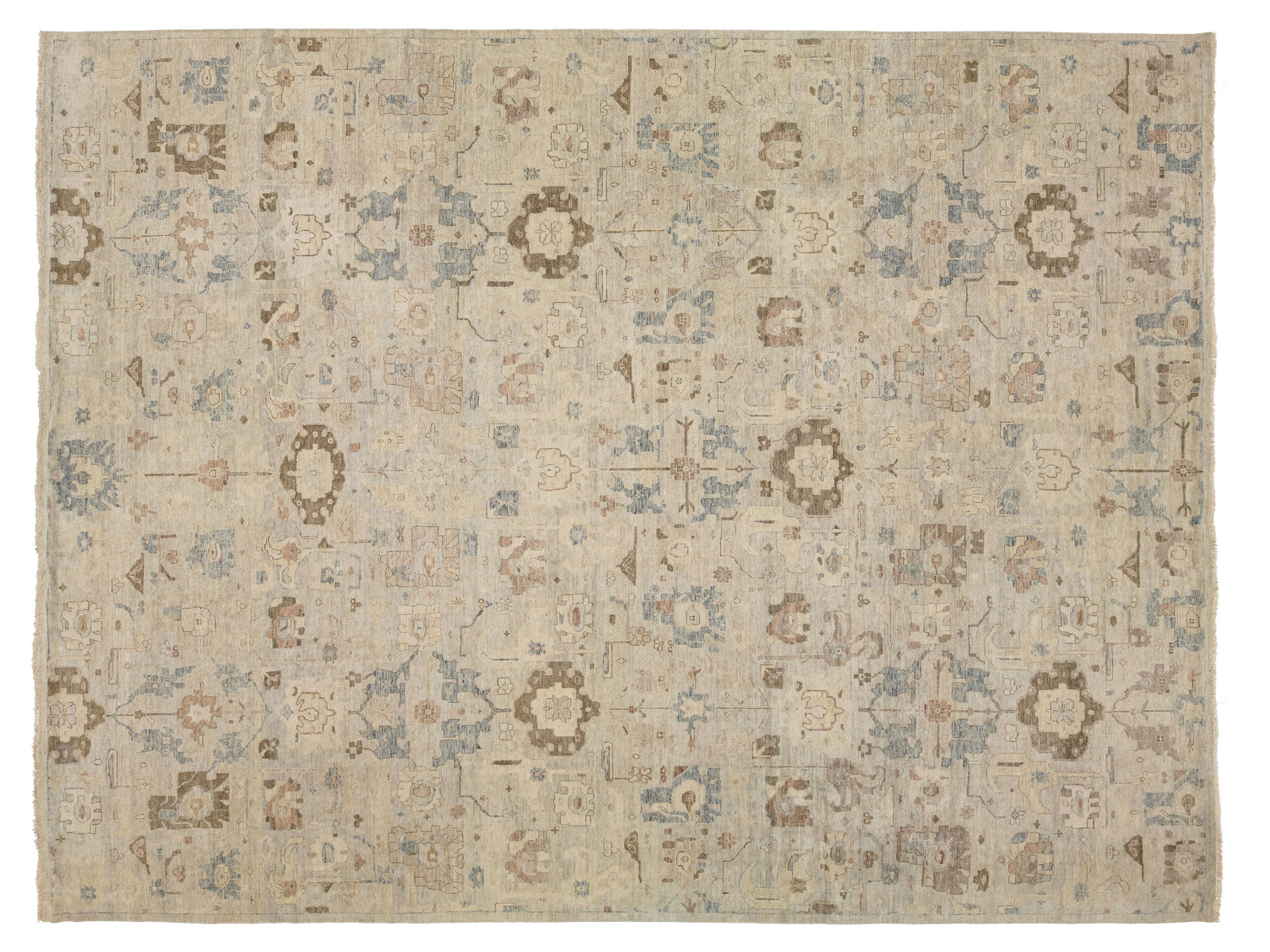 Modern Oushak Wool Rug 13 X 17