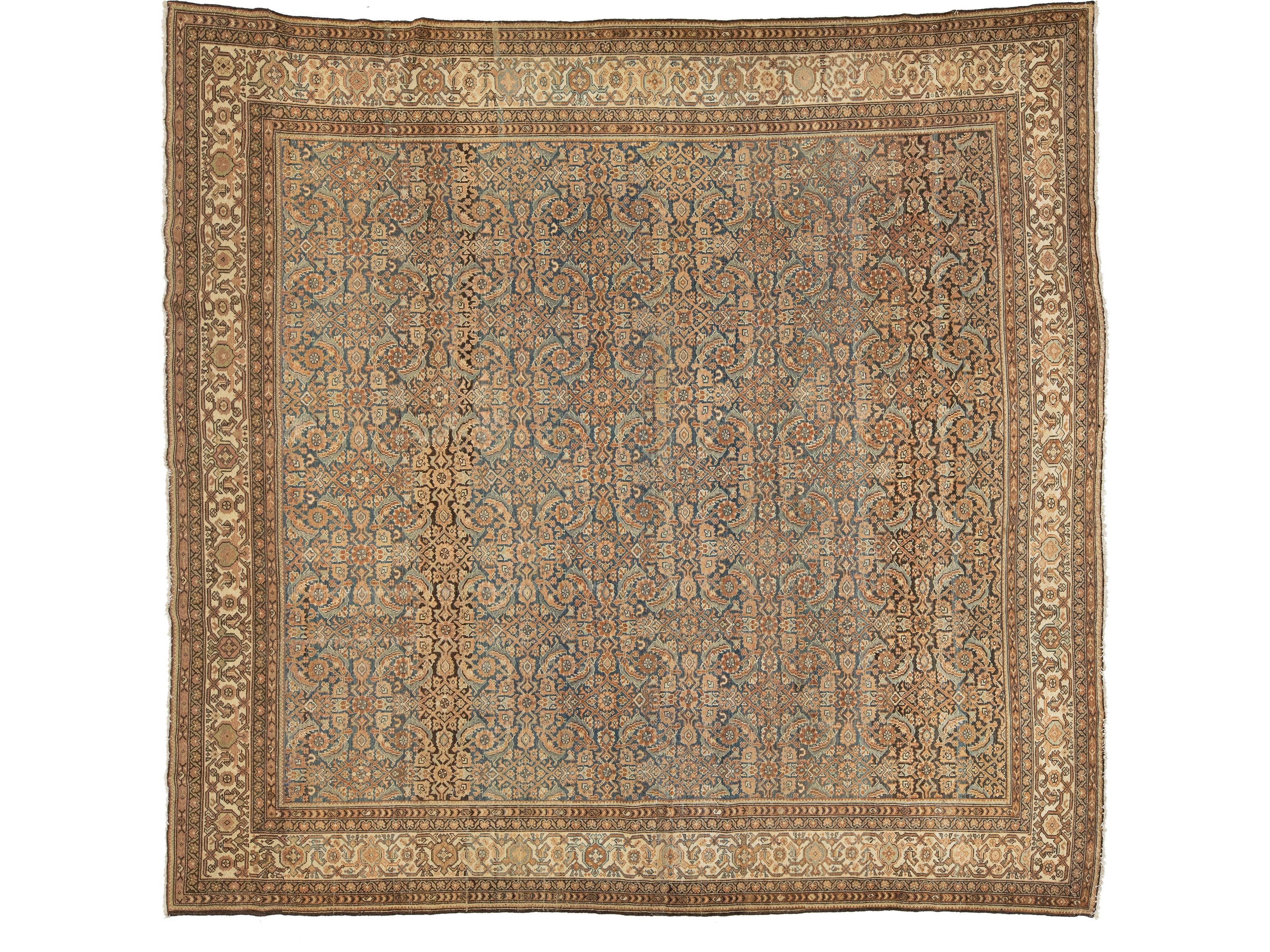 Antique Malayer Wool Rug 9 X 9