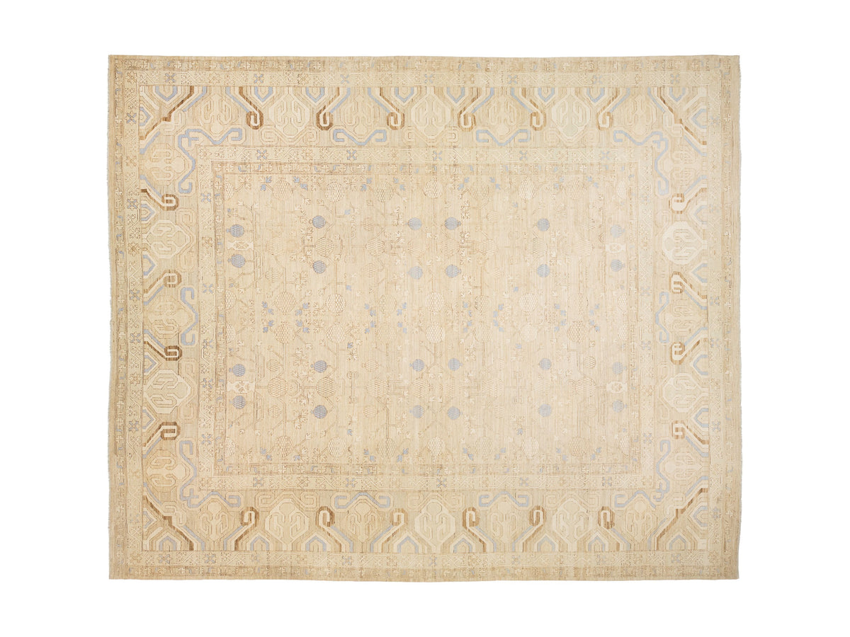 Modern Khotan Wool Rug 17 X 21
