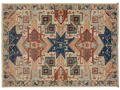 Modern Kazak Wool Rug 10 X 14