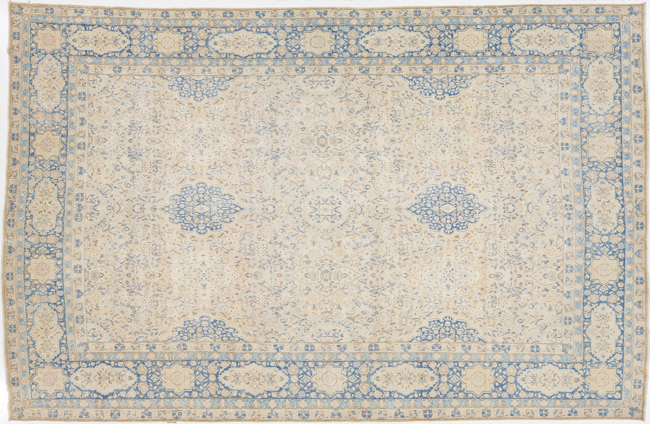 Antique Kerman Wool Rug  10 X 15