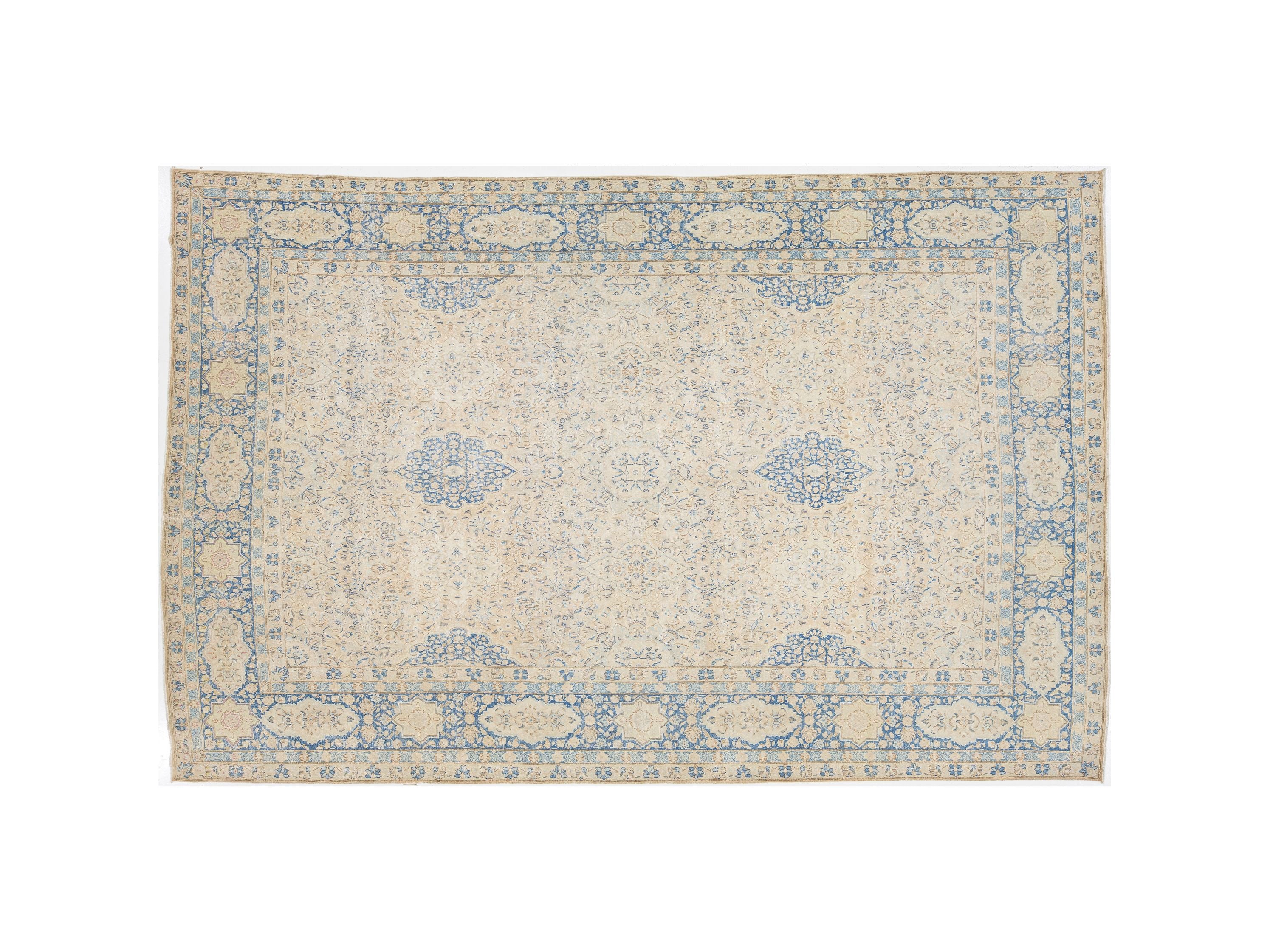 Antique Kerman Wool Rug  10 X 15