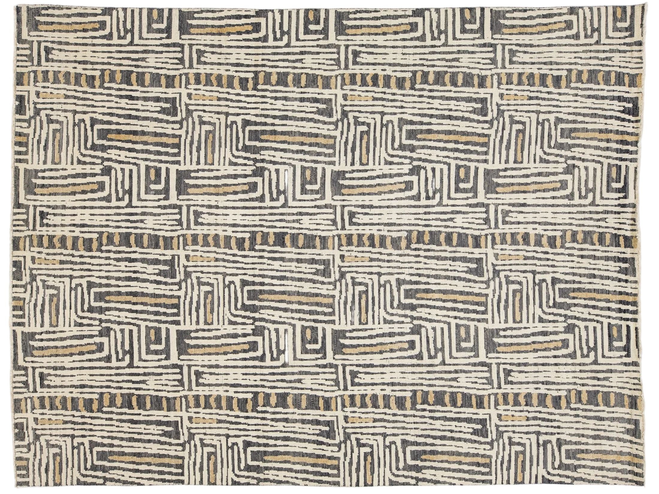 Modern Wool Rug 9 X 12