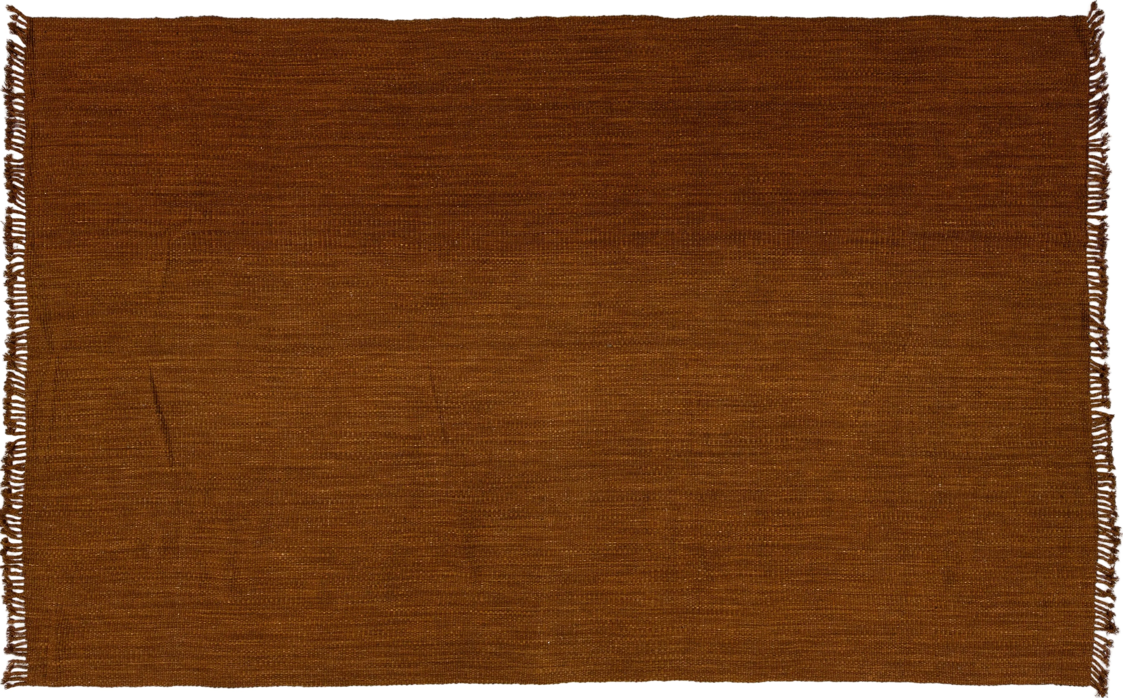 Modern Kilim Flatweave Wool Rug 10 X 16