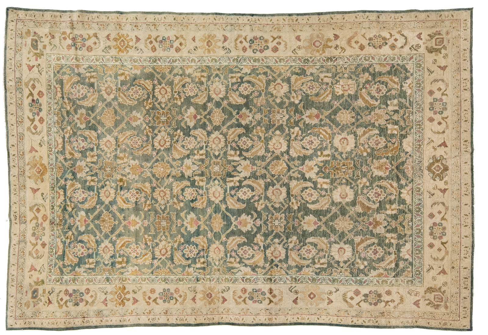 Antique Agra Wool Rug 6 X 9
