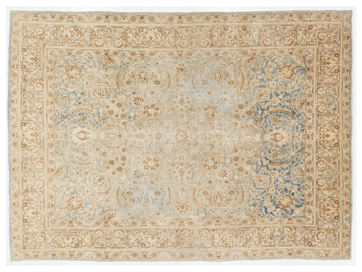 Vintage Turkish Oushak Wool Rug 8 x 11