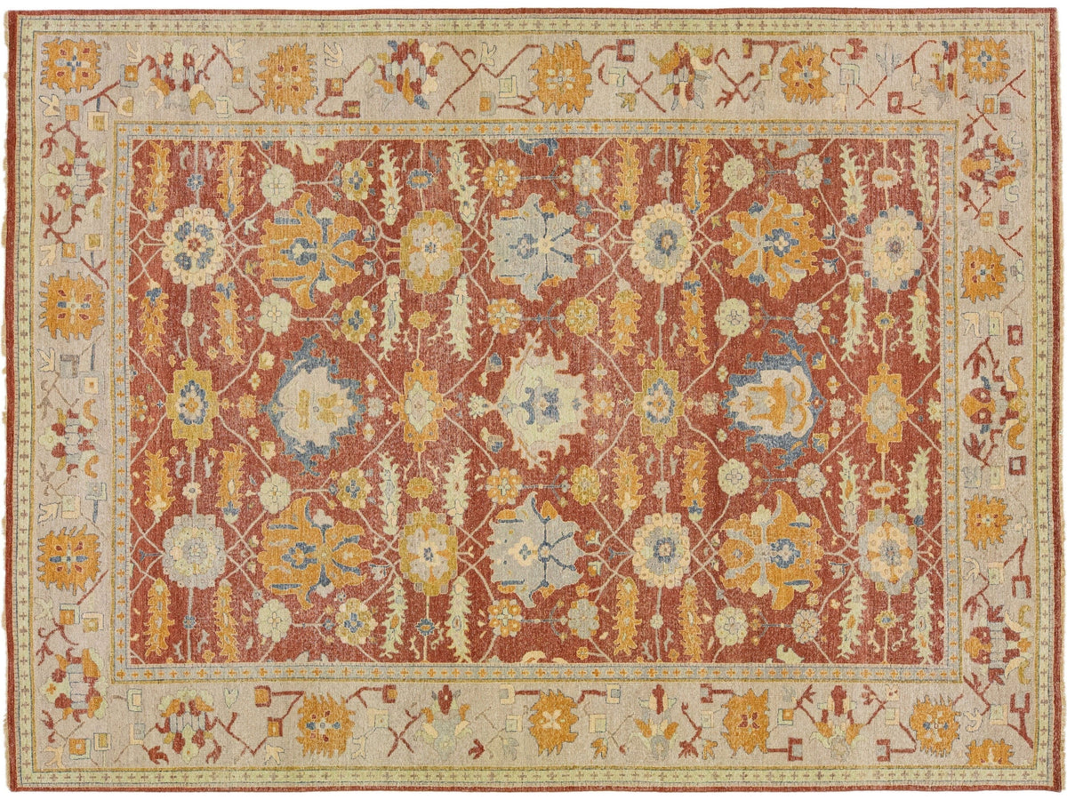 Modern Indian Artisan Wool Rug 10 x 13