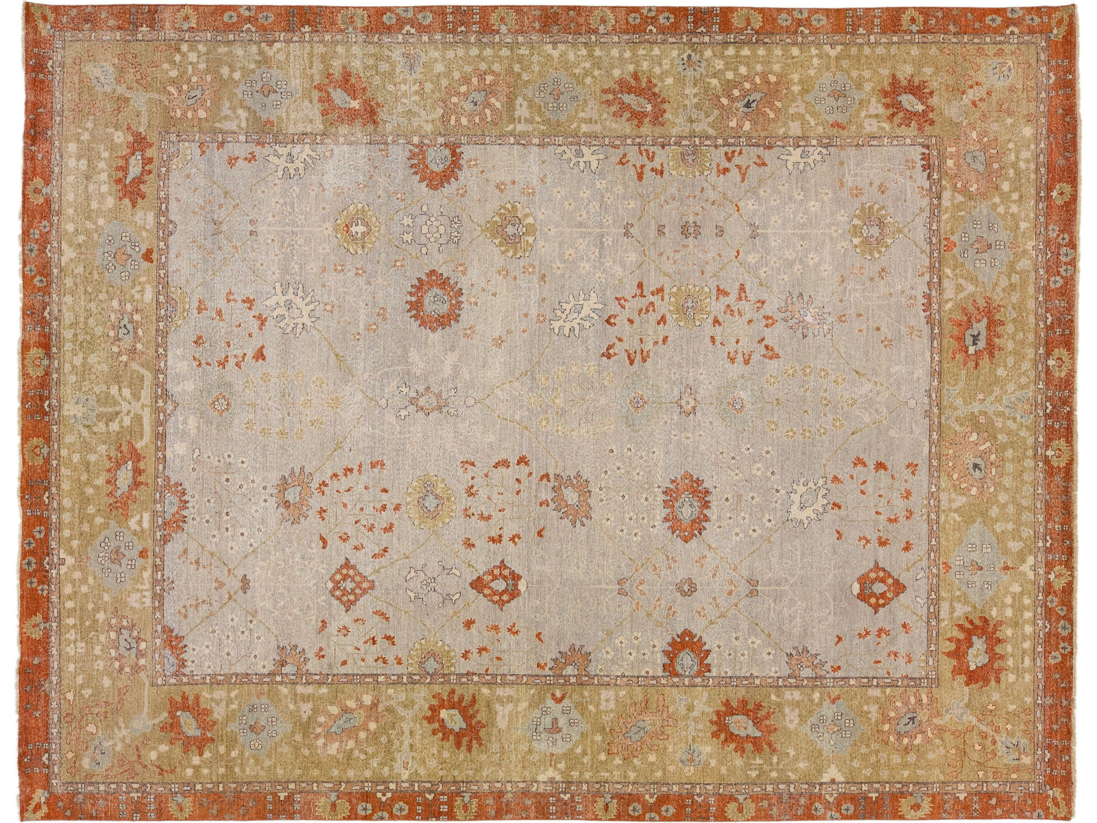 Modern Indian Artisan Wool Rug 12 x 15