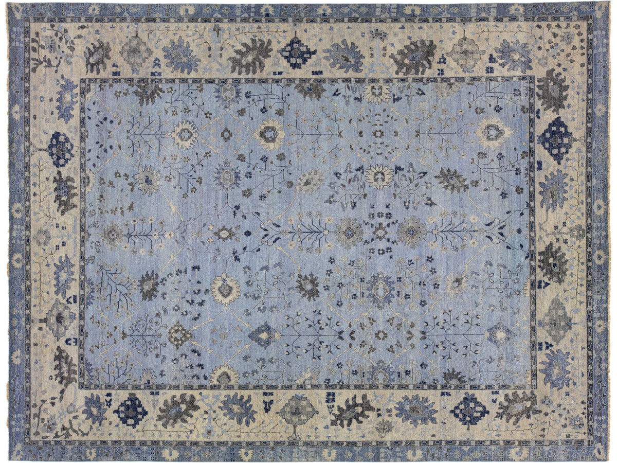 Modern Indian Artisan Wool Rug 12 X 15