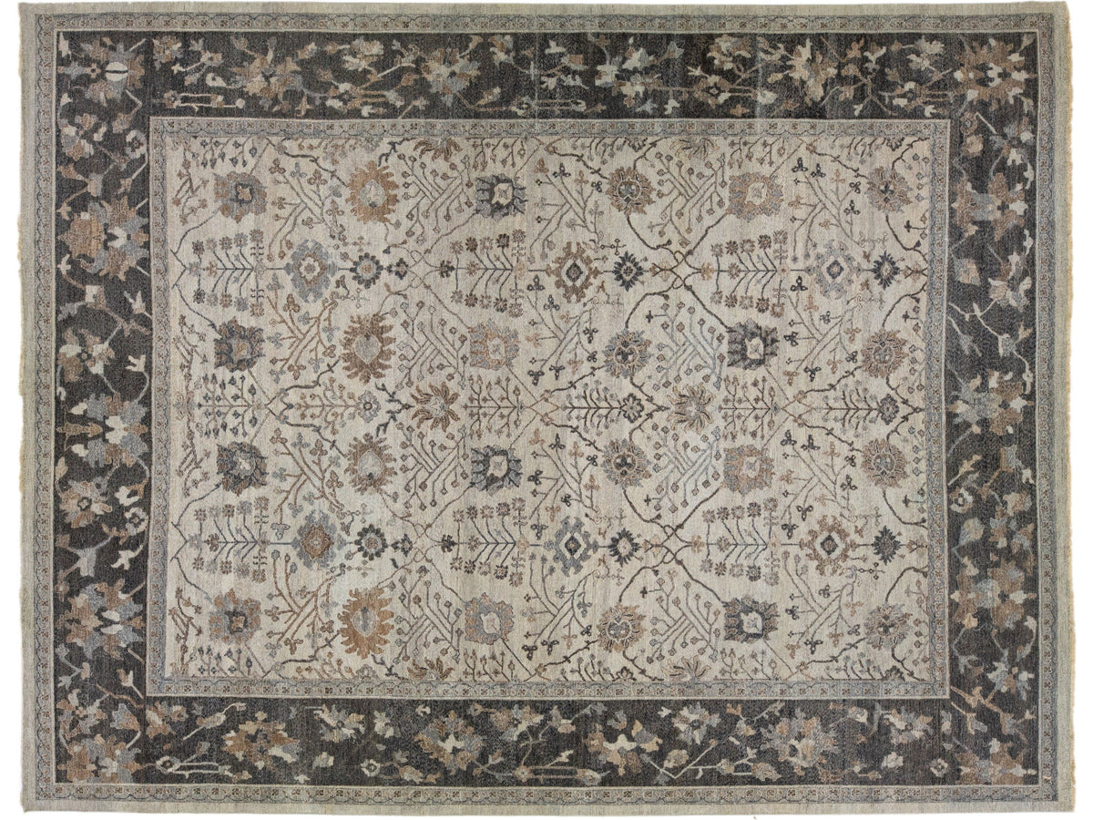 Modern Indian Artisan Wool Rug 12 X 15