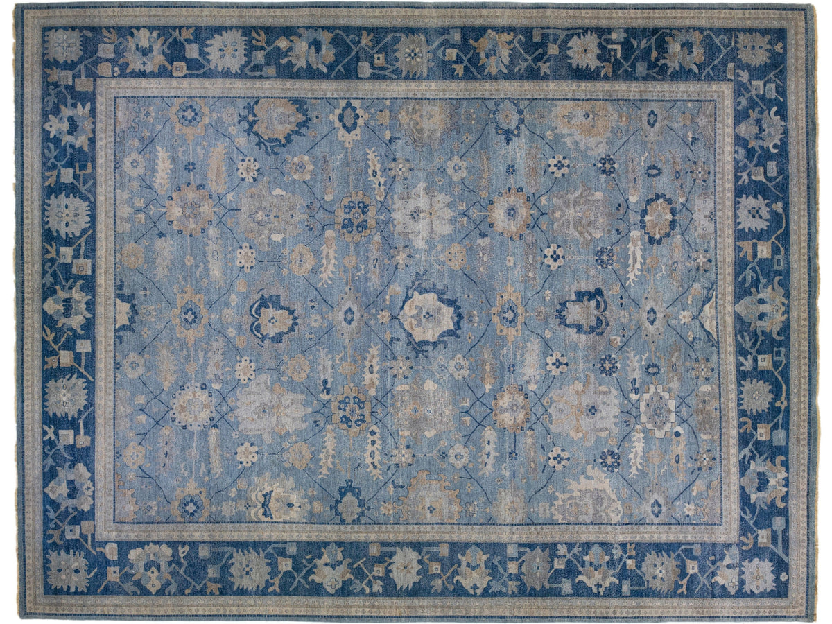 Modern Indian Artisan Wool Rug 15 x 19