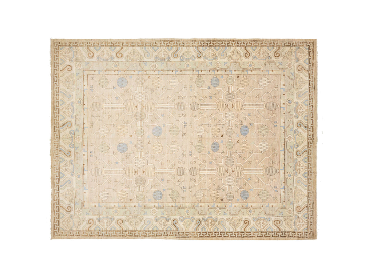 Modern Khotan Wool Rug 14 X 18