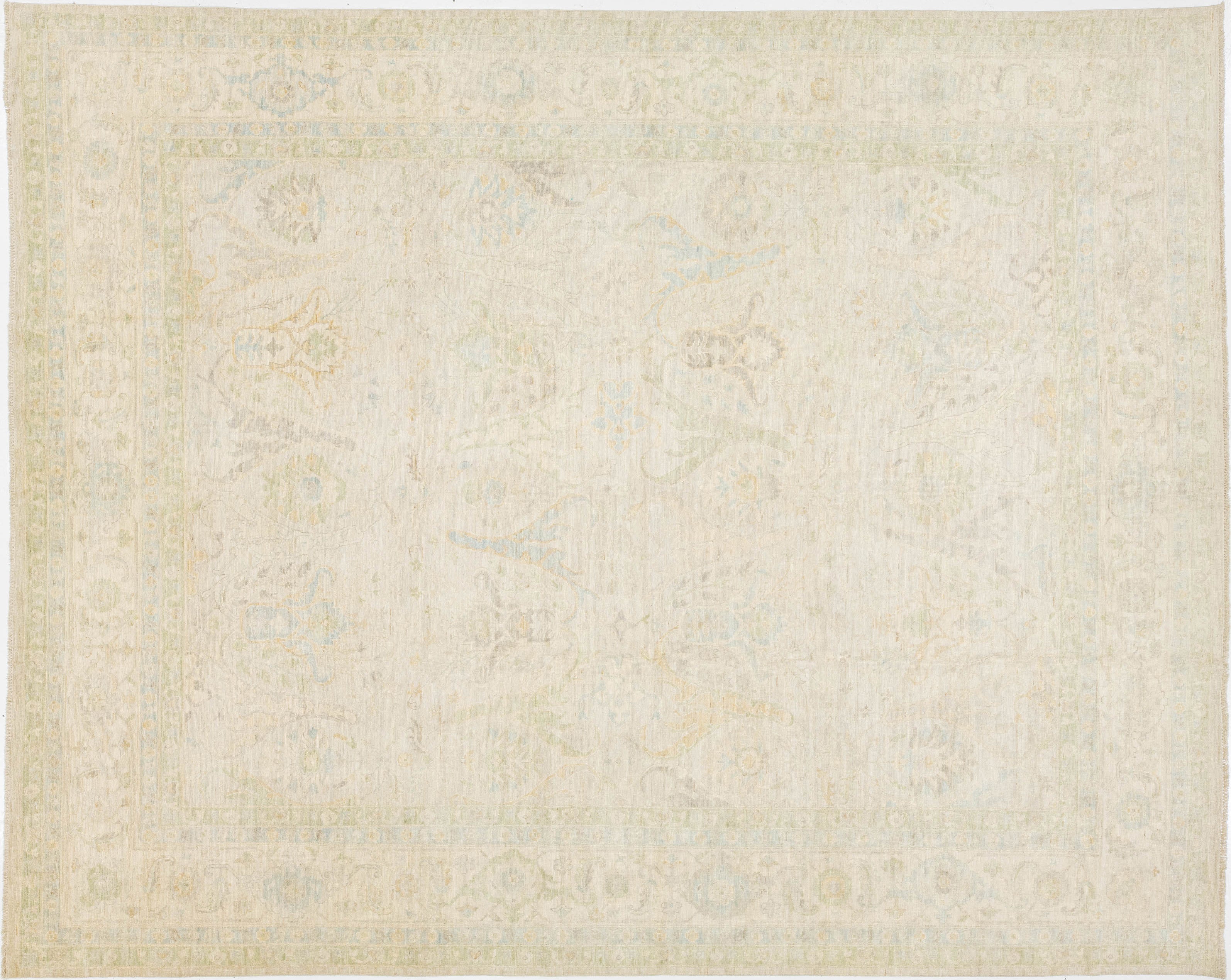 Modern Oushak Wool Rug 12 X 15