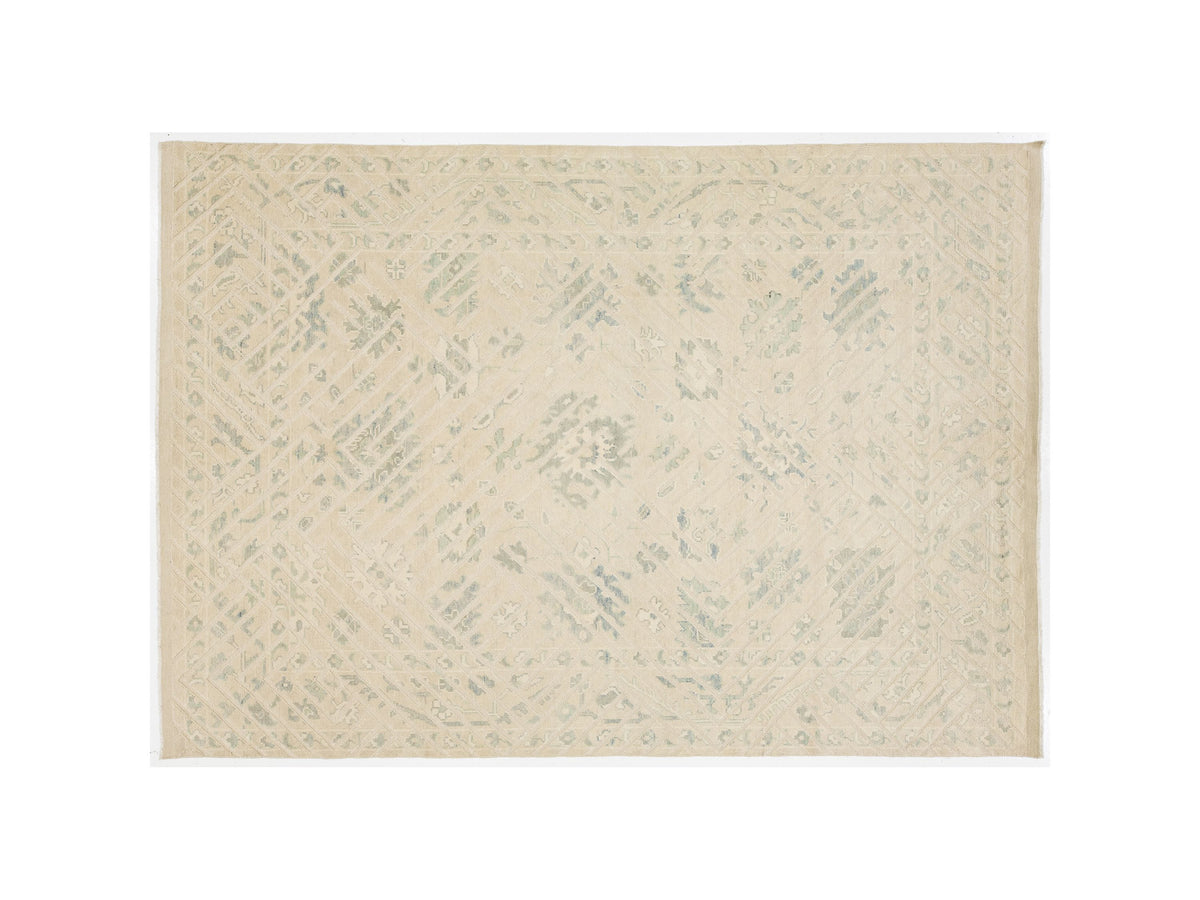 Modern Oushak Wool Rug 9 X 13