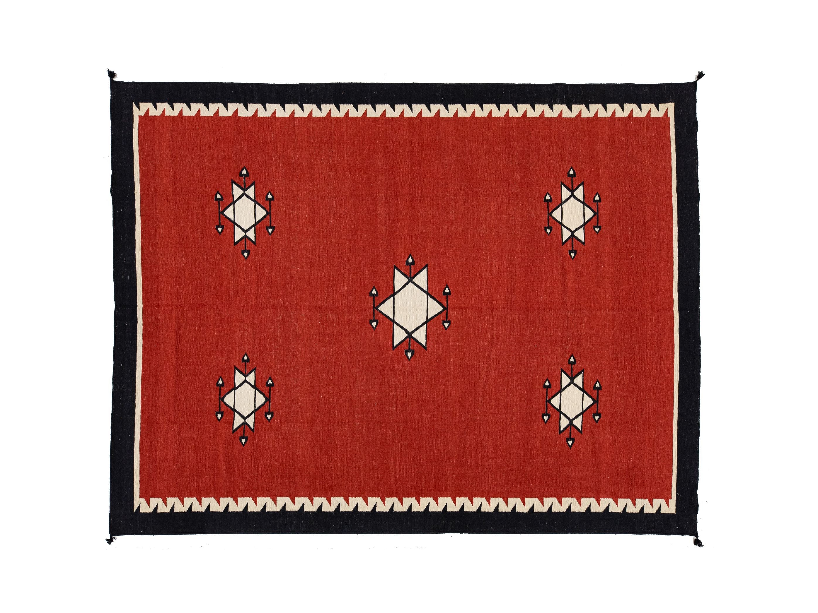 Modern Navajo Wool Rug 9 X 12