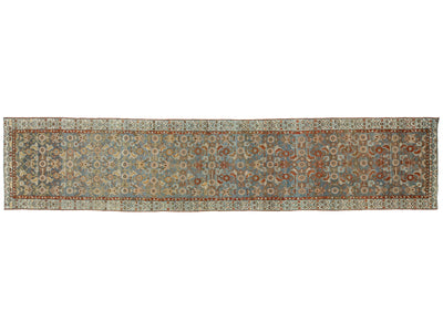 Antique Malayer Wool Runner 3 X 13