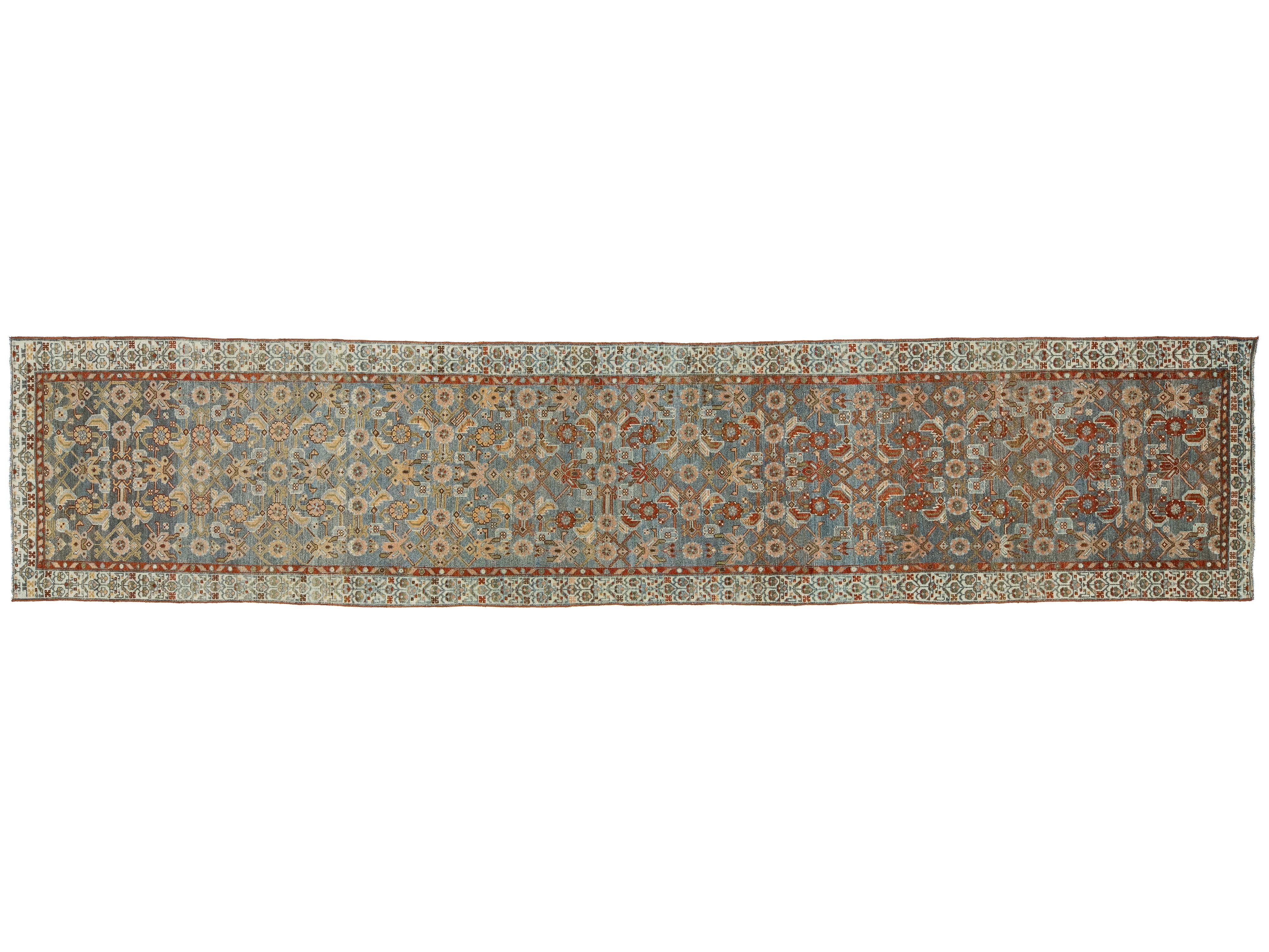 Antique Malayer Wool Runner 3 X 13