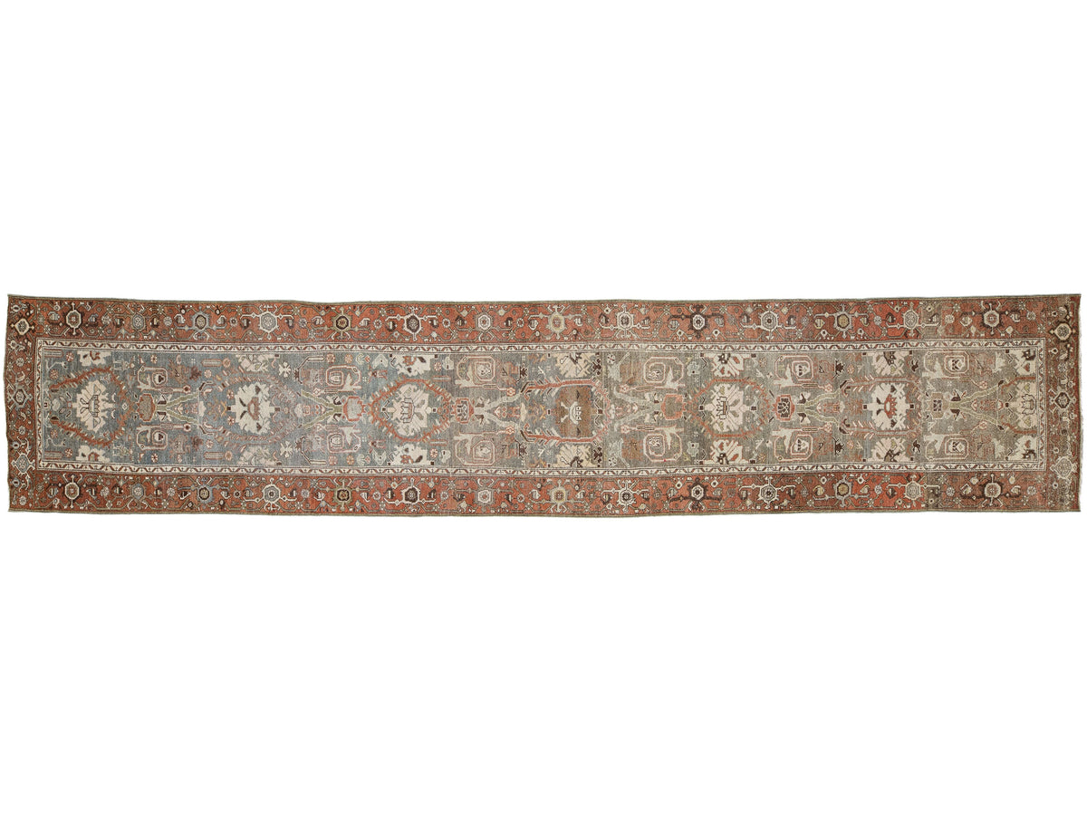 Antique Malayer Wool Runner 3 X 15