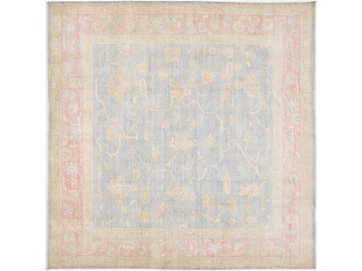 Modern Oushak Wool Rug 13 X 13