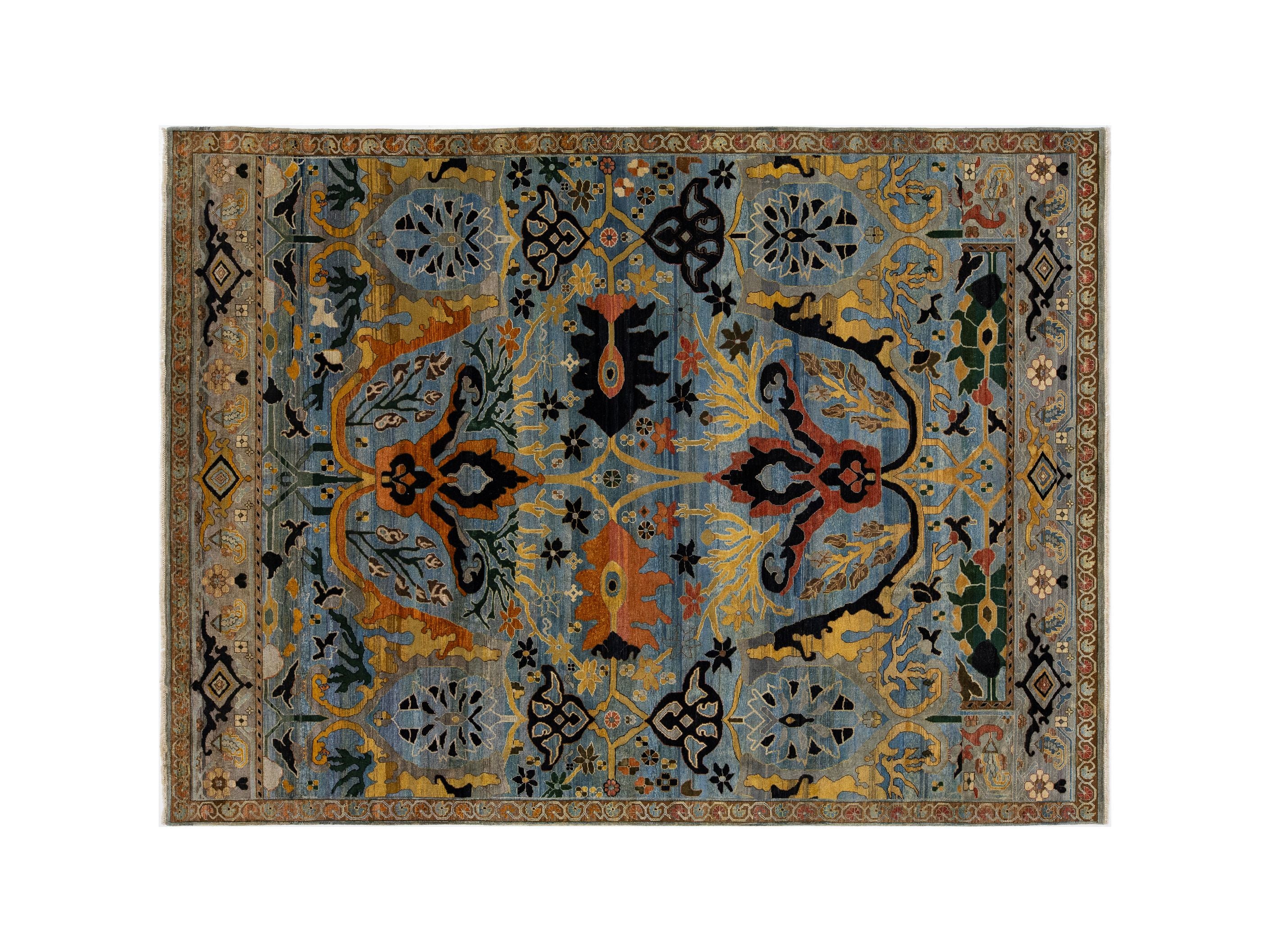 Modern Bidjar Wool Rug 9 X 12