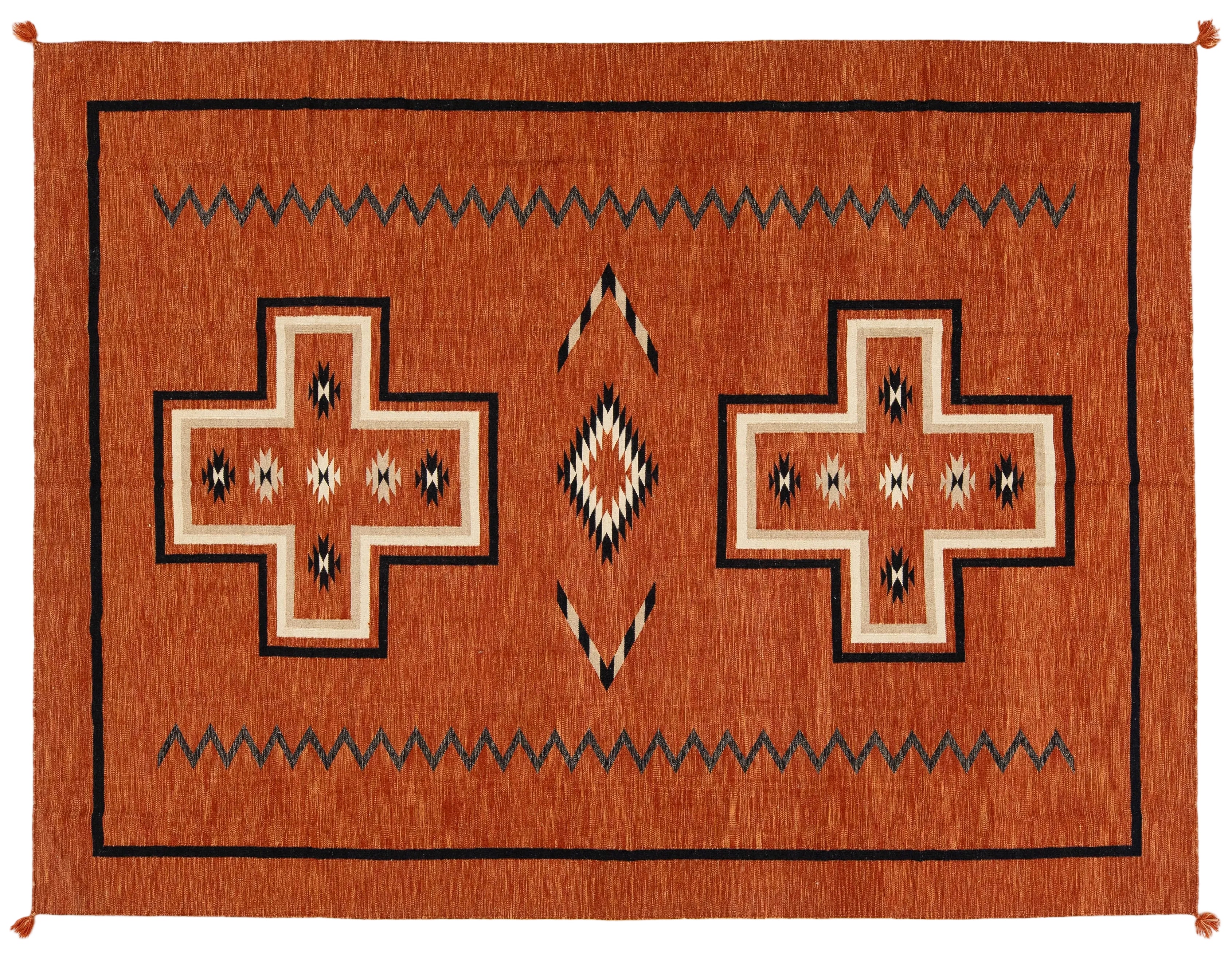 Modern Navajo Wool Rug 9 X 11