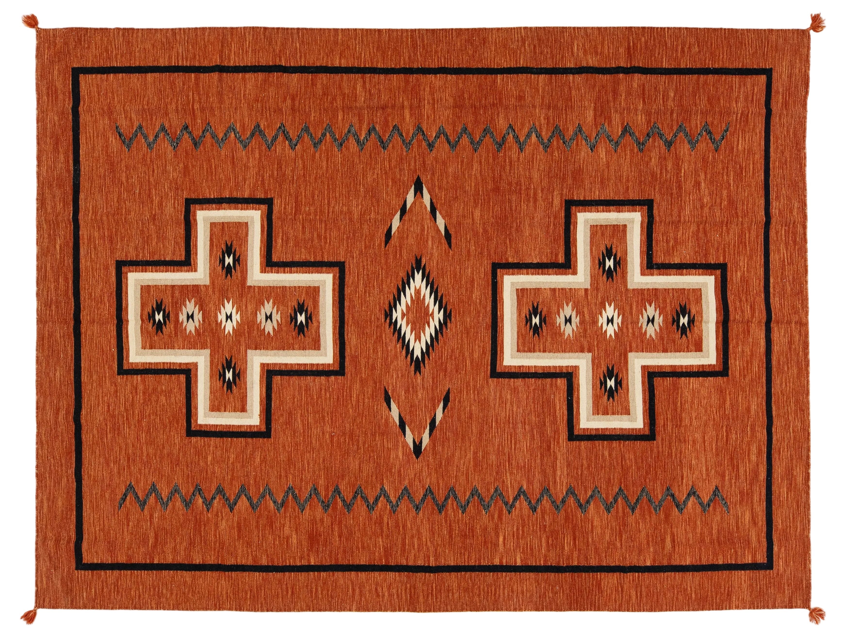 Modern Navajo Wool Rug 9 X 11