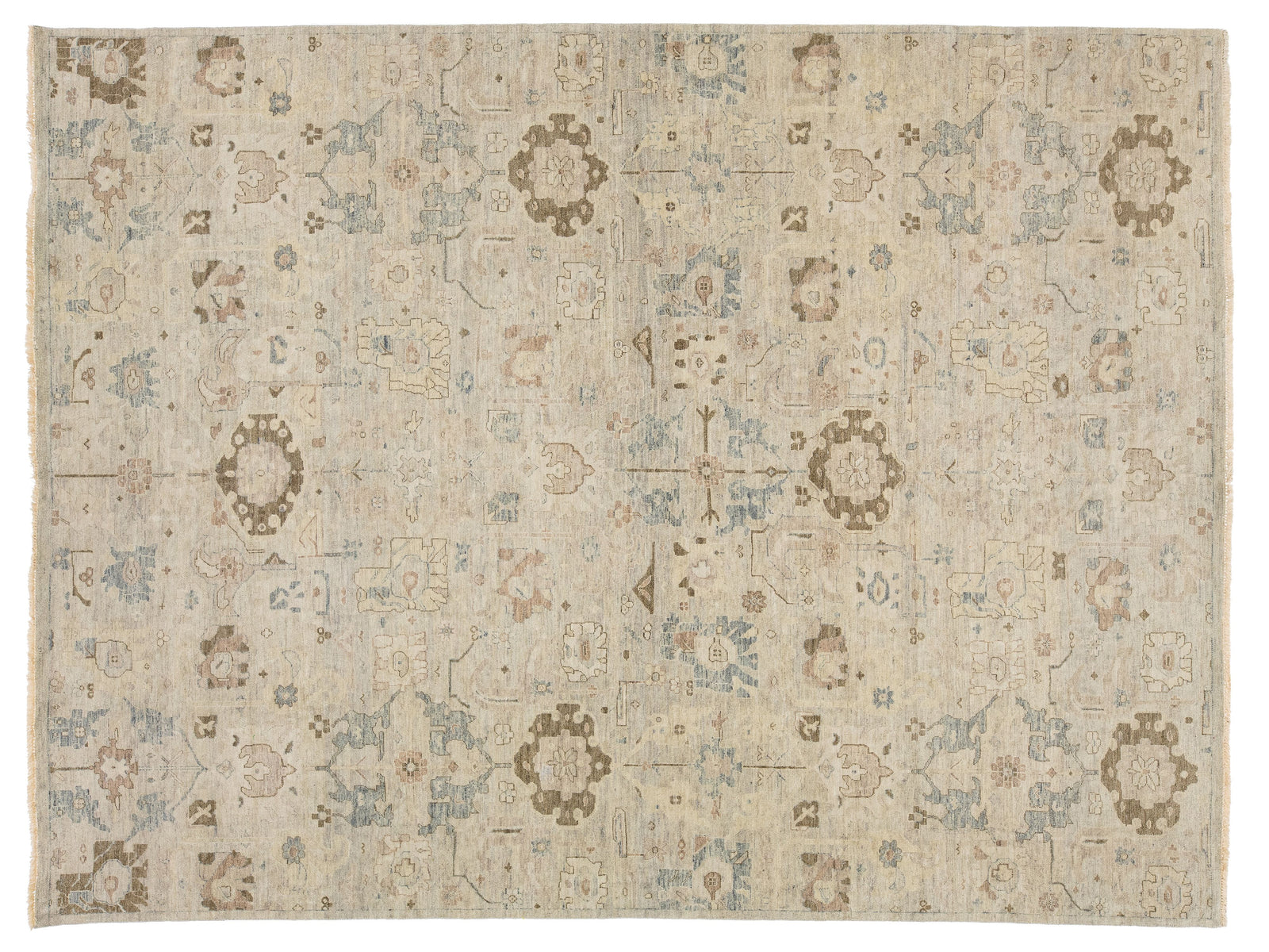 Modern Oushak Wool Rug 9 X 12