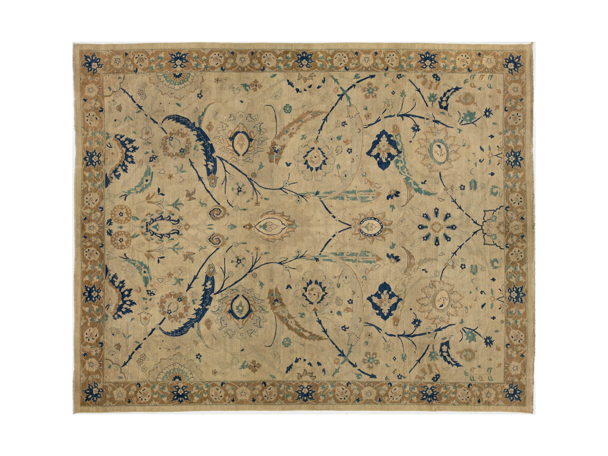 Vintage Tabriz Wool Rug 12 X 15